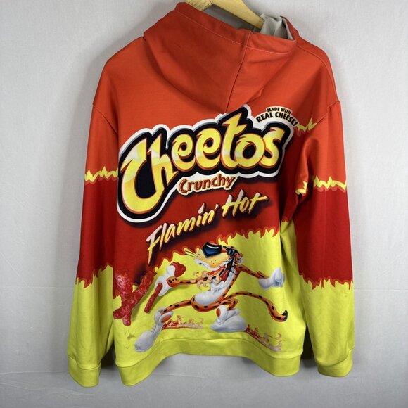 Cheetos Flamin’ Hot All Over Print Hoodie Men’s 3XL Chester Cheetah - Picture 5 of 5
